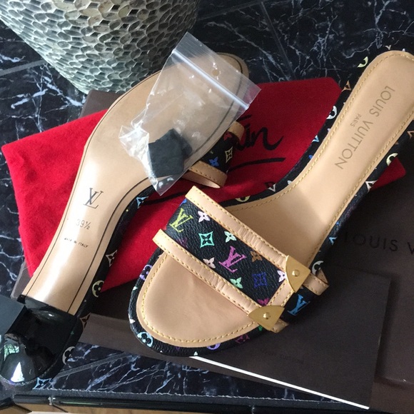 ❤️LOUIS VUITTON multicolored sandals!❤️ - Picture 3 of 5